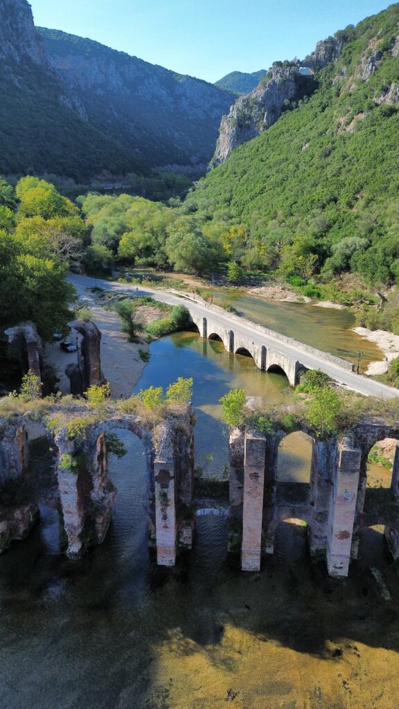 Ancient Roman aqueduct near Preveza, northwestern Greece